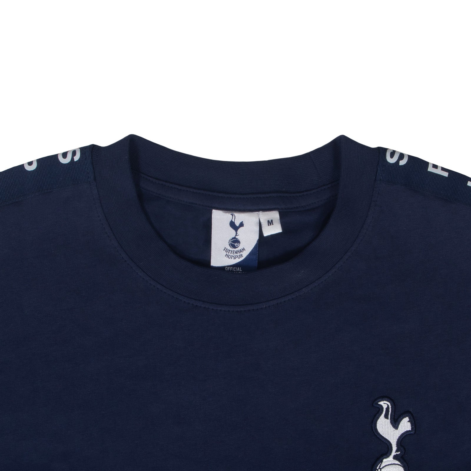 Tottenham Hotspur adults T-shirt, short sleeves in navy blue with club crest to chest