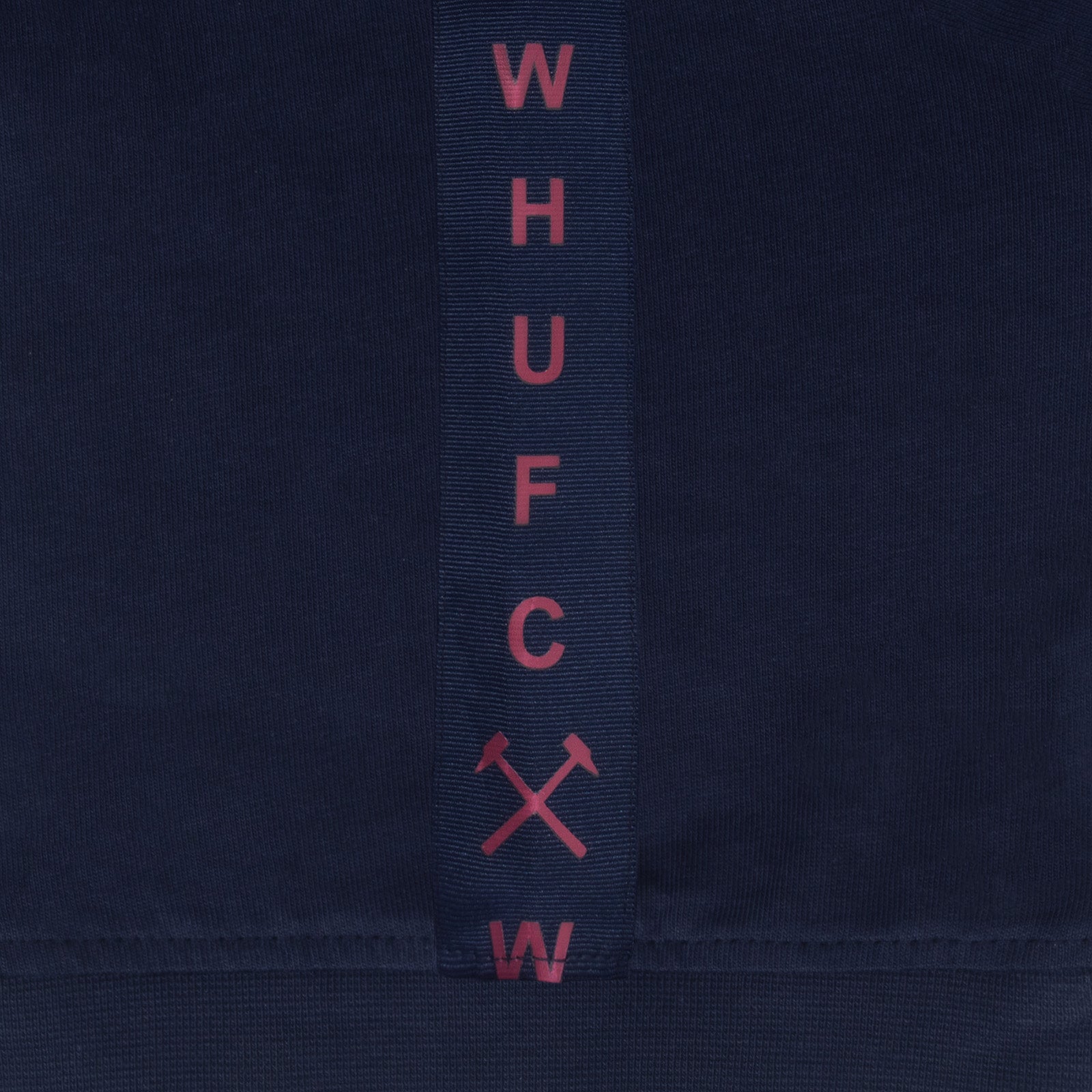 West Ham United adults T-shirt, short sleeves in navy blue with club crest to chest