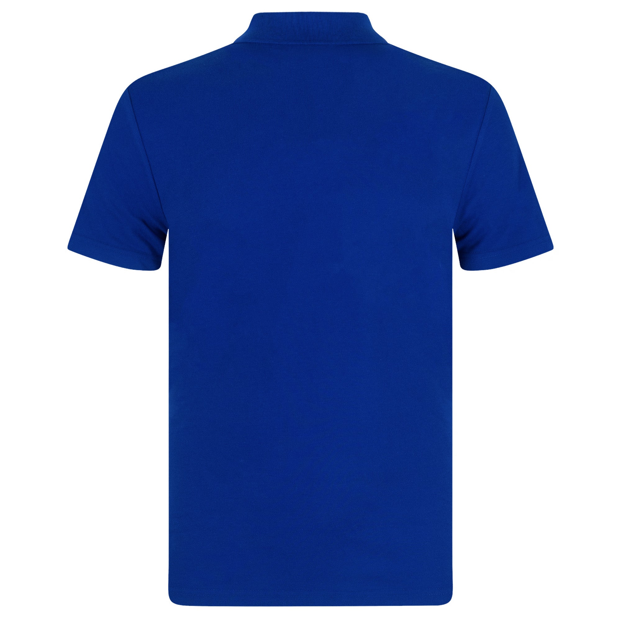 Scotland retro polo shirt in royal with printed saltire logo on the chest