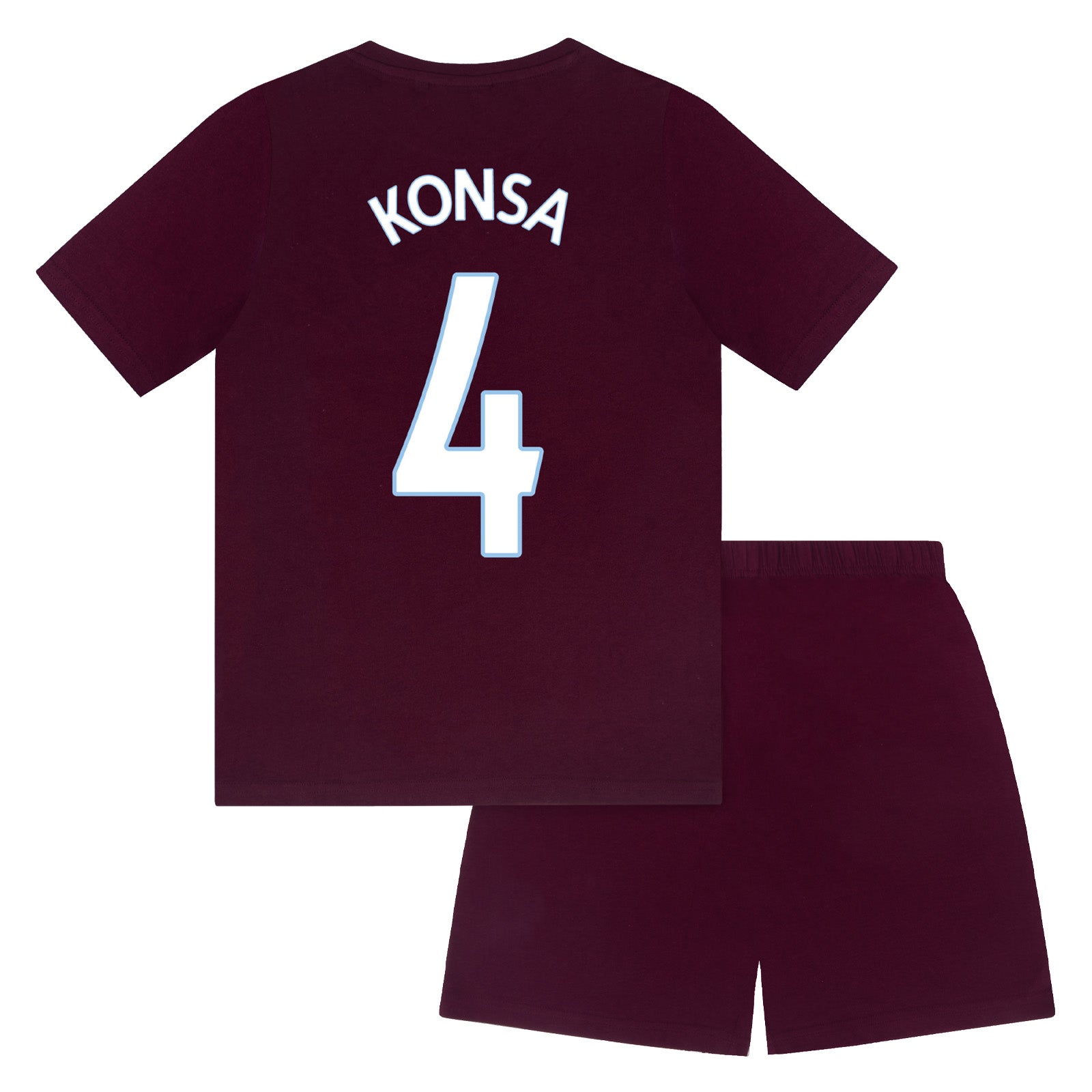 Aston Villa short pyjamas for kids in claret