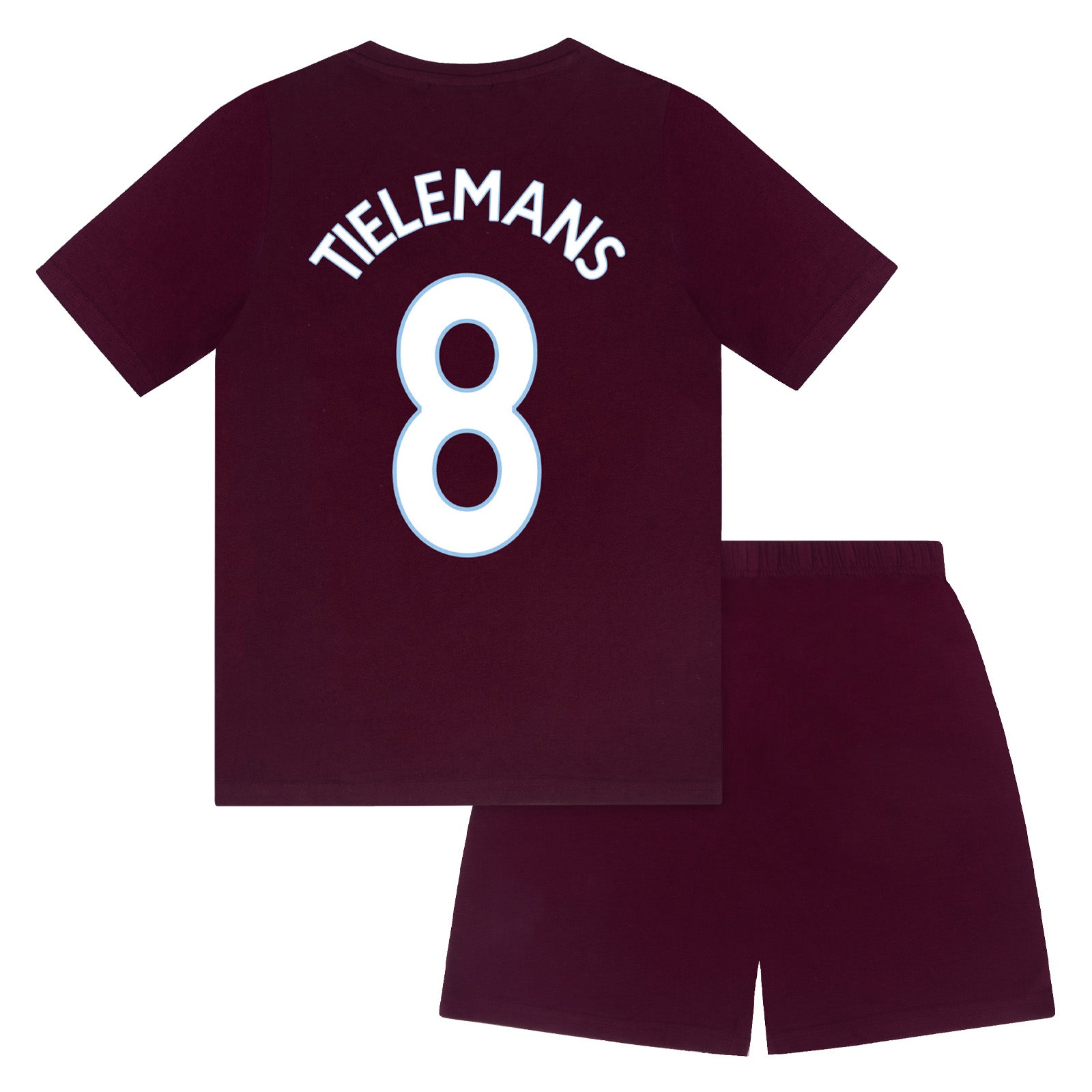 Aston Villa short pyjamas for kids in claret