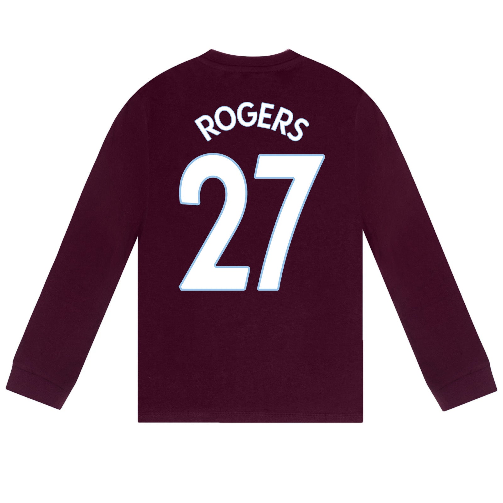Aston Villa long pyjamas for kids in claret