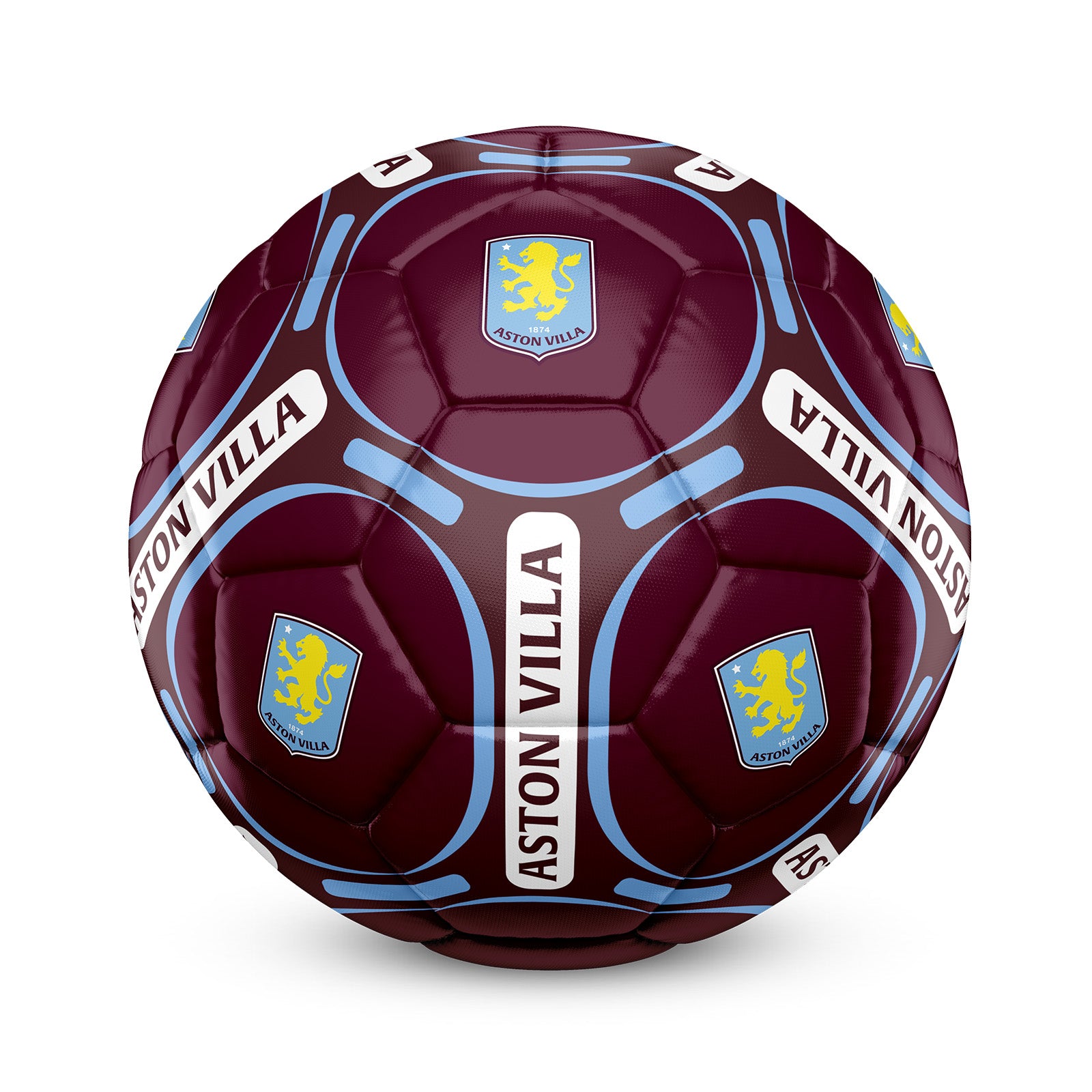 Aston Villa size 4 football in claret with club crests & text