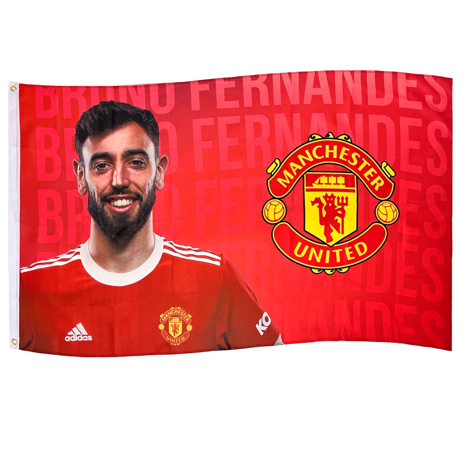 Manchester United 5ft x 3ft flag with Bruno Fernandes Graphic