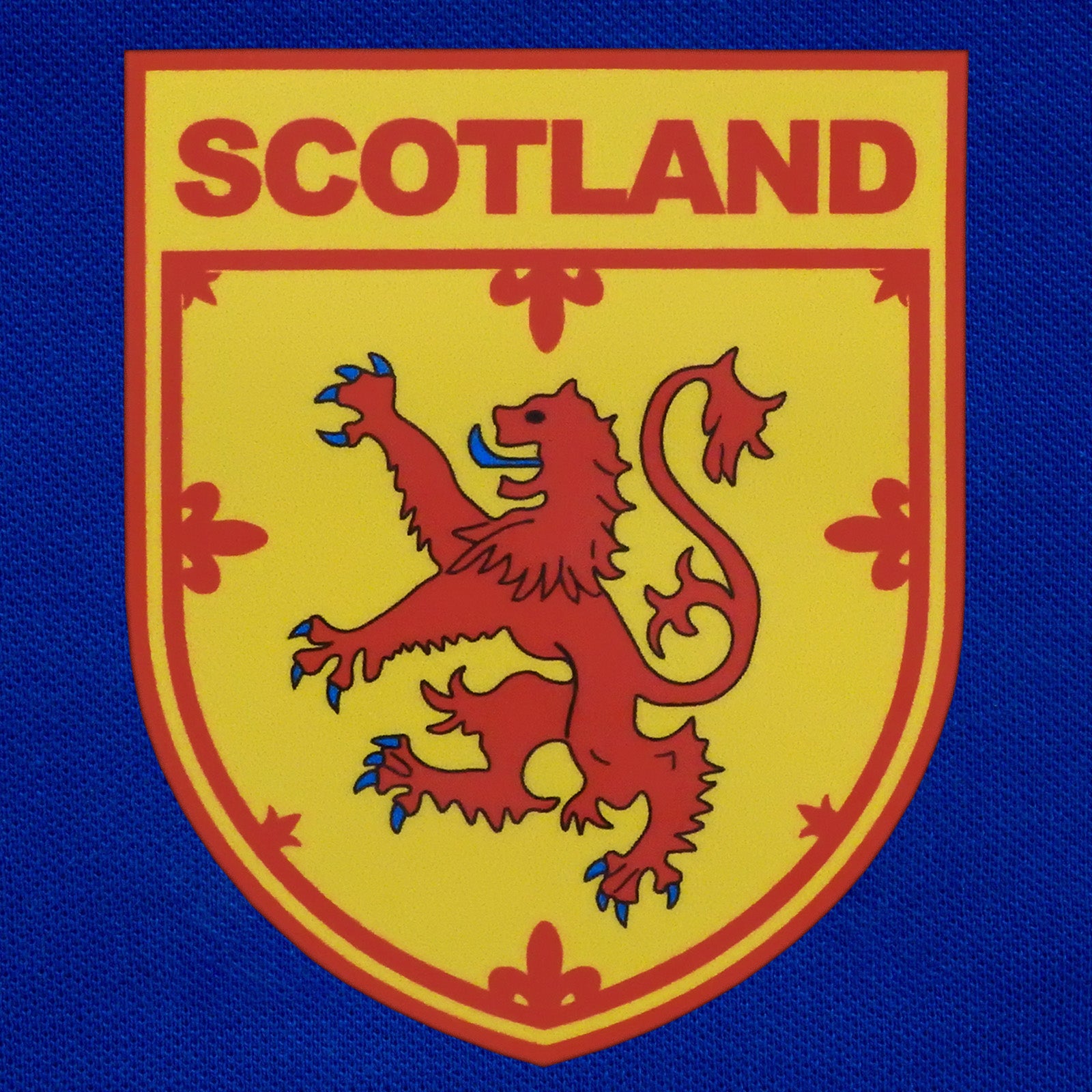 Scotland retro polo shirt in royal with printed lion logo on the chest