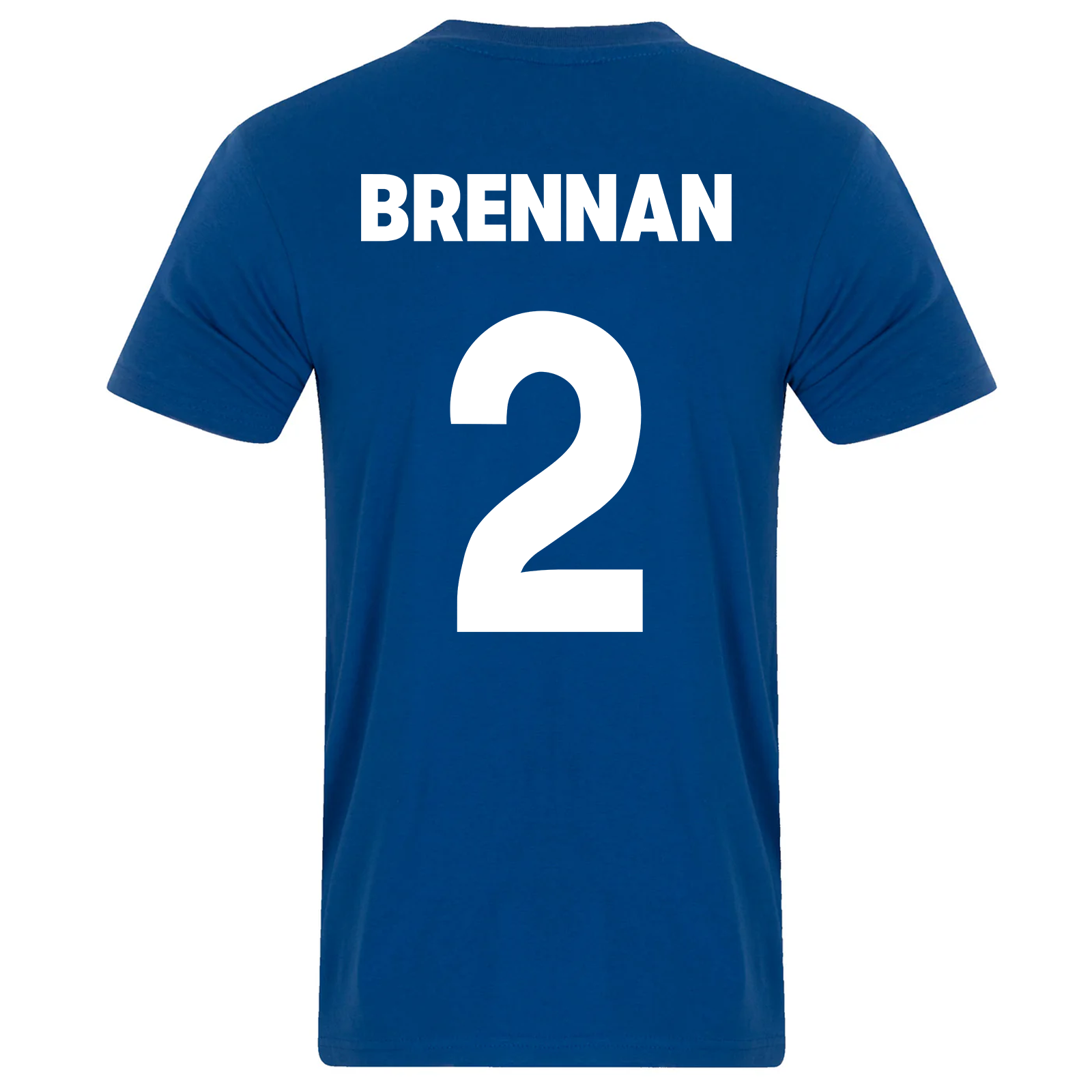Man Utd T-shirt for men in blue featuring Manchester 68 crest to front