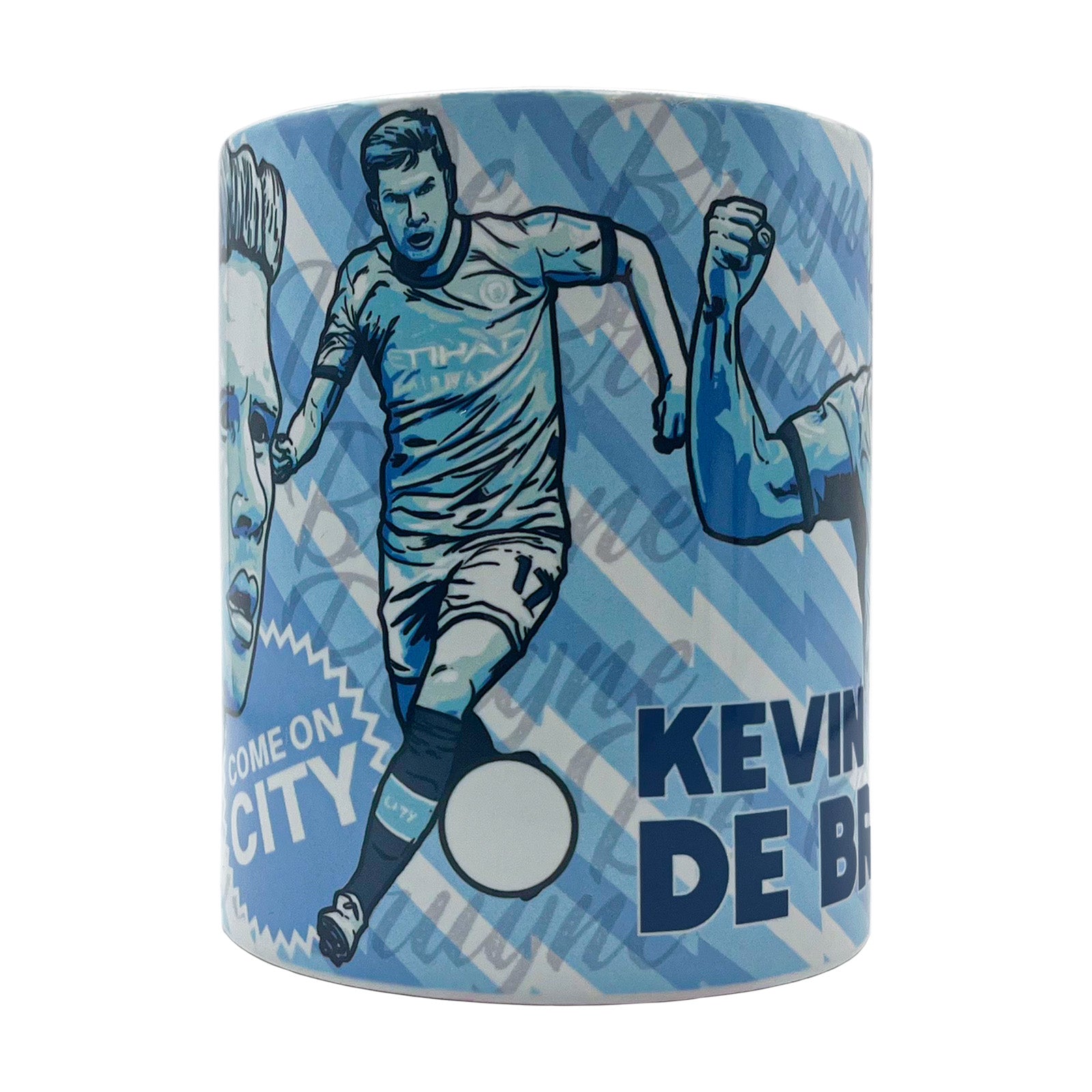 Manchester City legends De Bruyne mug in blue