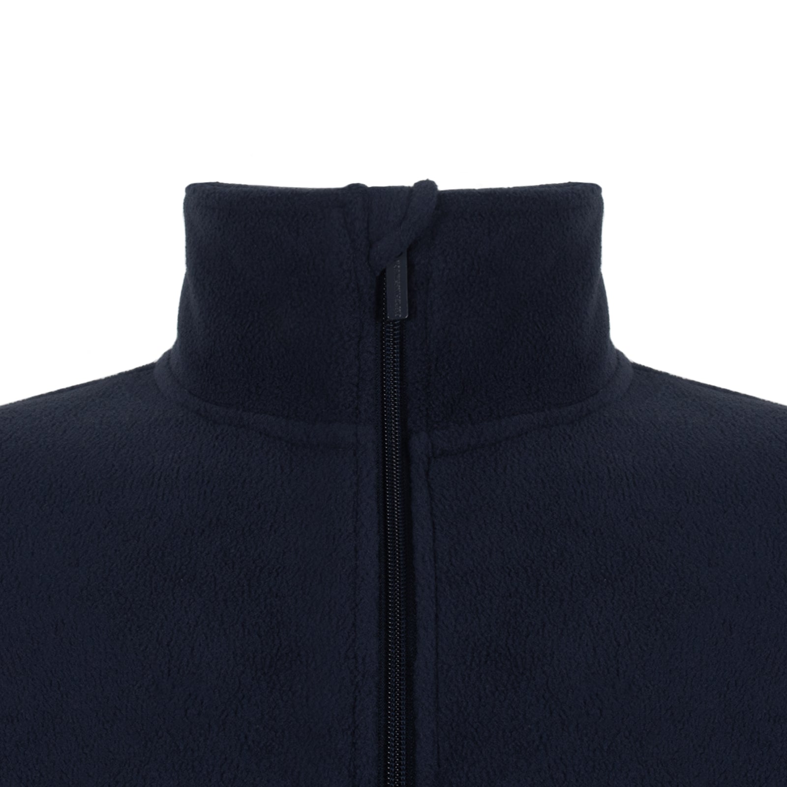 FC Barcelona adults microfleece jacket in navy with a woven club crest to chest.
