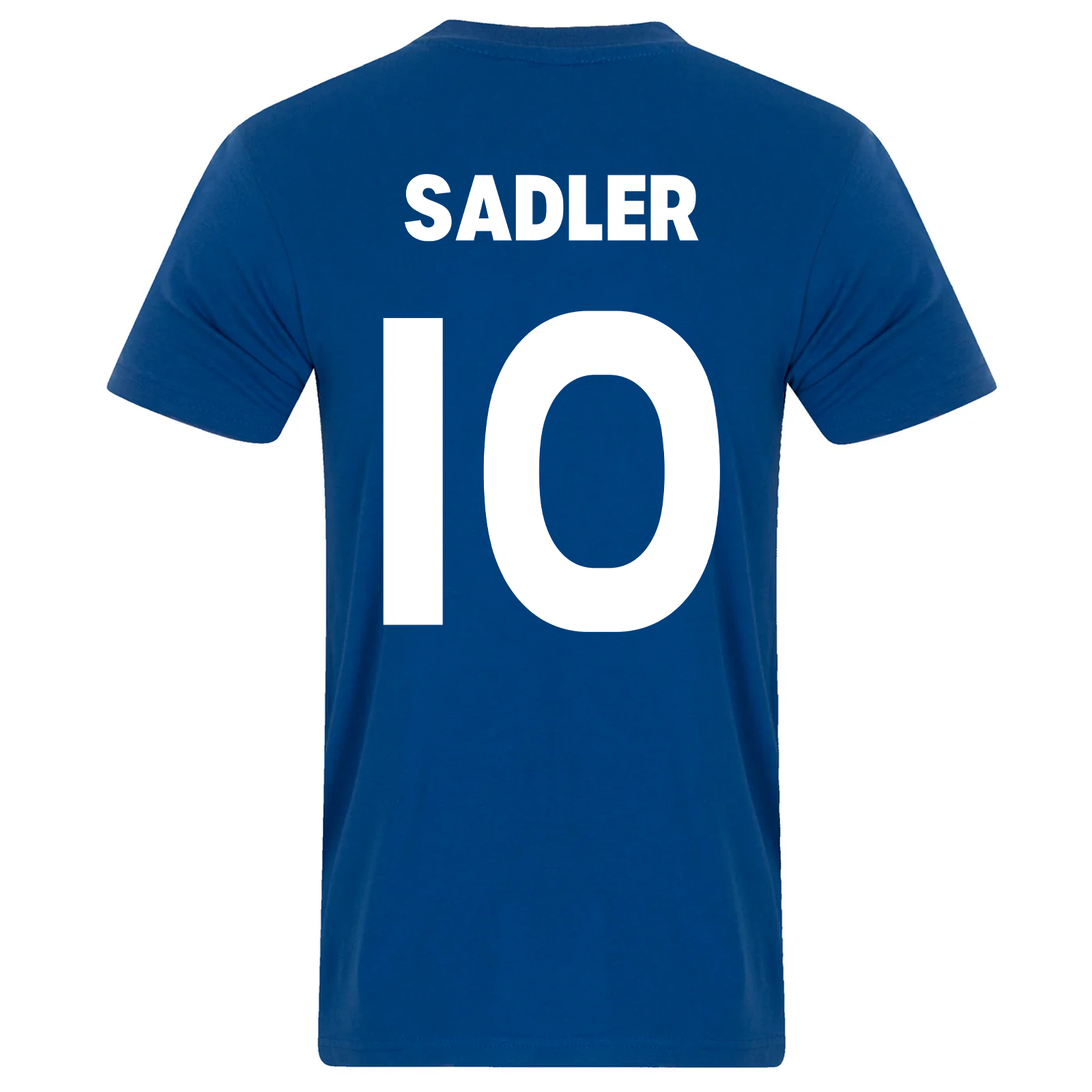 Man Utd T-shirt for men in blue featuring Manchester 68 crest to front