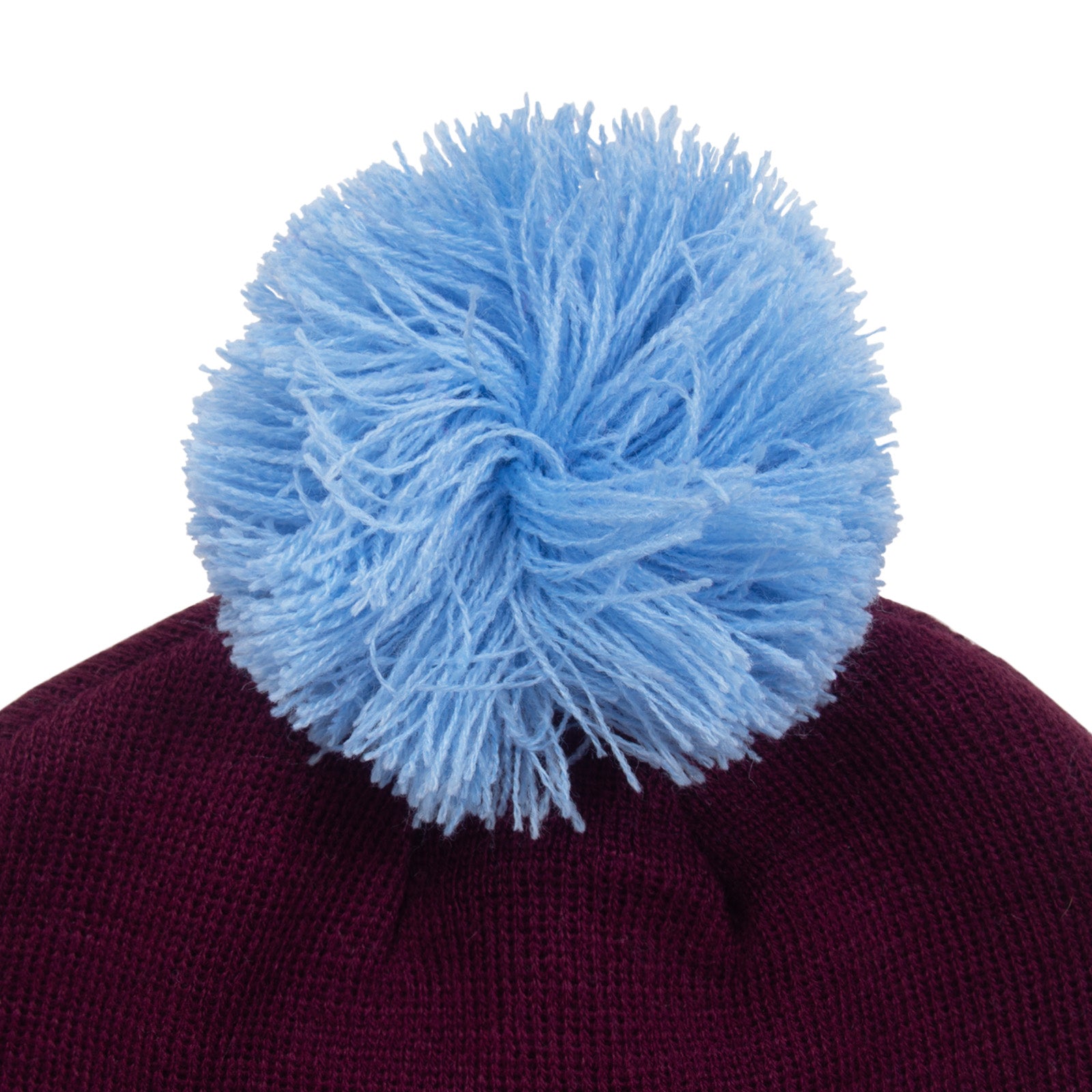 Aston Villa retro knitted bobble hat in claret & blue 1989 colours