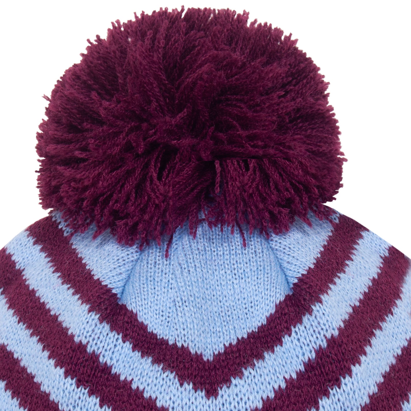 West Ham United retro knitted bobble hat in claret & blue 1979 colours